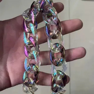 Colorful Resin Chains for Womens Bag Shoulder Strap Acrylic Chain Purse Replace Handle Handbag Parts Hardware Accessories 251110