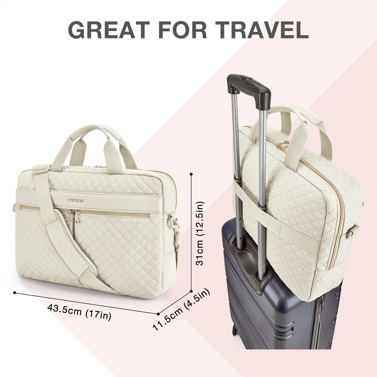 BAGSMART 156173inch womens laptop bag office shoulder travel 250409