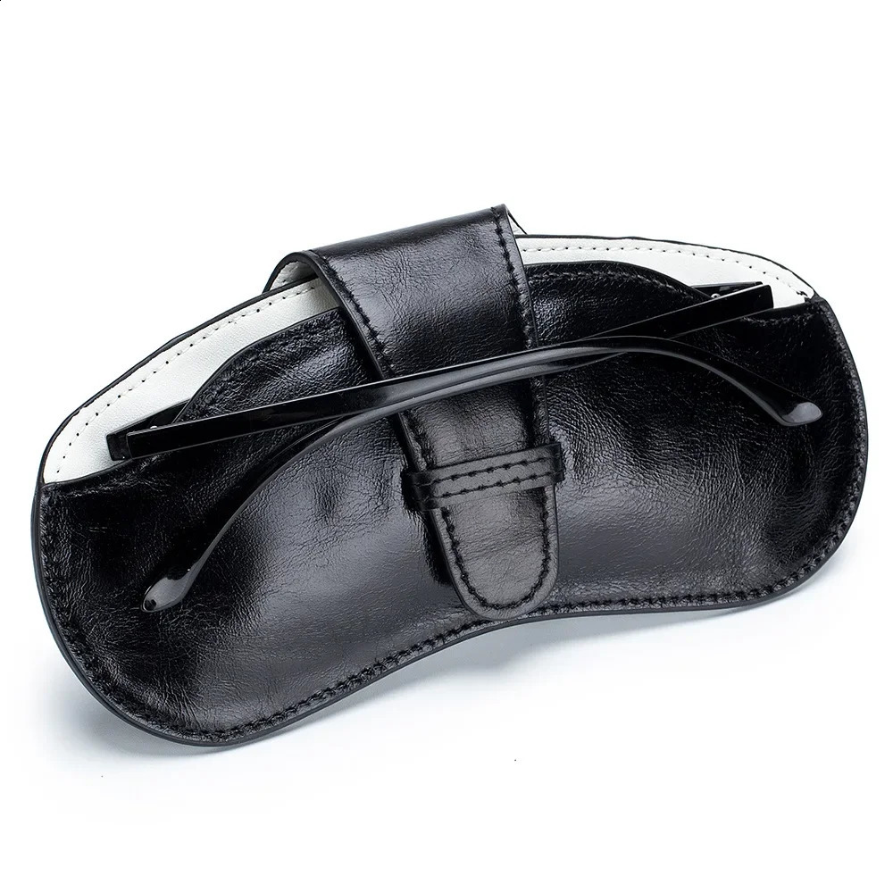 Glasses Case Neutral Leather Glasses Bag Fashion Portable Sunglasses Case Accessories Womens Glasses Case 250409