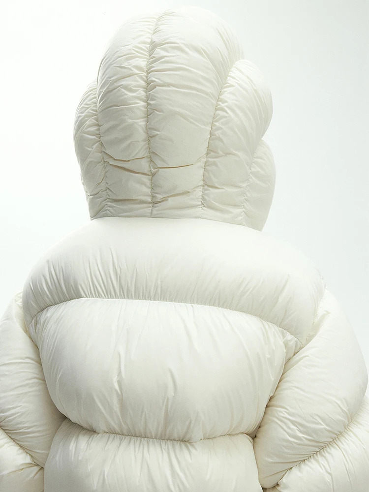 Mumaroho Winter Autumn Women Down Jacket Octopus Hooded Solid Long Sleeve Thick Warm Outwear Fluffy Jacket Coat For Women 251110