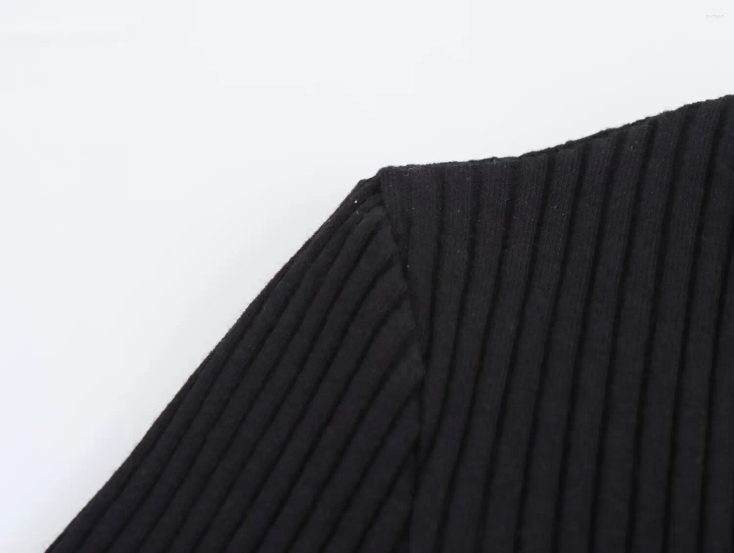 Women Sweaters Spring Product Knitted sweater Leisure Versatile Stacked Bottom V-Neck Simple Vertical Strip Knitted Sweater Top DHgate