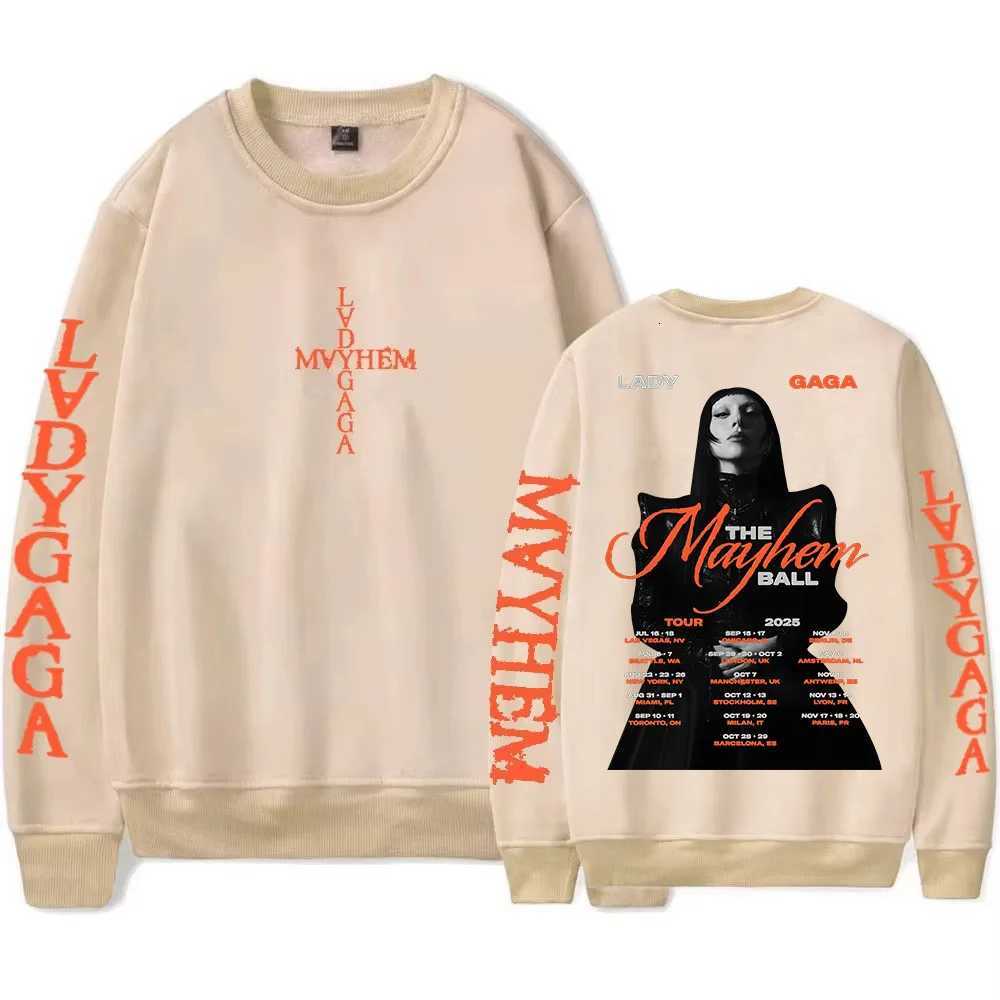 Lady Gaga The Mayhem Tour 2025 Sweatshirt Round Neck Long SLeeve Pullovers Men Women Clothing Graphic Printing Hoodies Male M251111