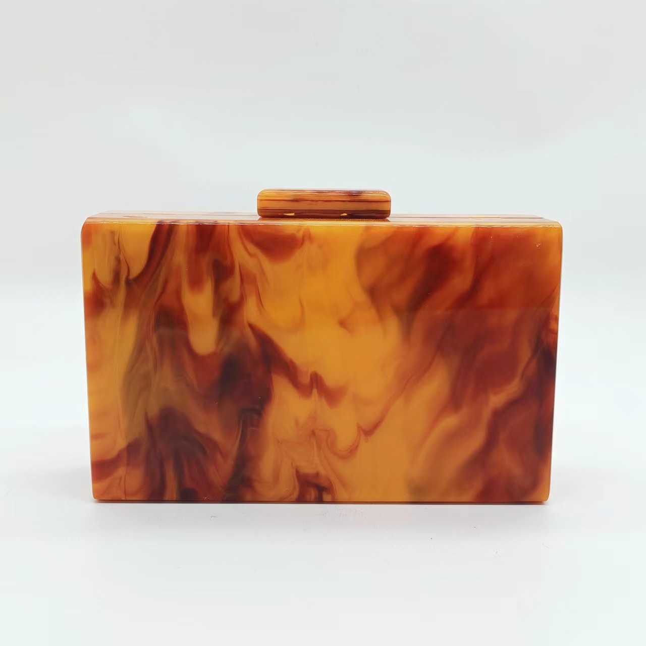 selling new marble patterned acrylic dinner bag grab bag one shoulder diagonal cross wedding fashion bag for women