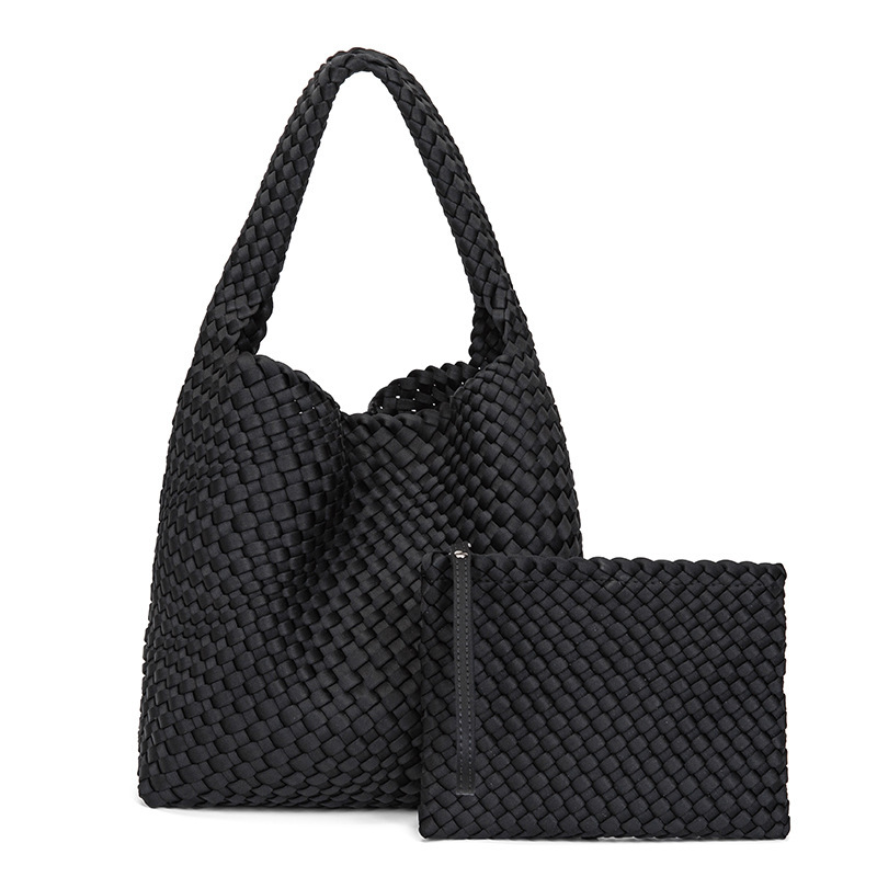 Guguo Free Shipping New Designer Bag Handmade Woven Bag Diving Material Waterproof Large Capacity Shoulder Bag Versatile Mother-daughter Underarm Bag