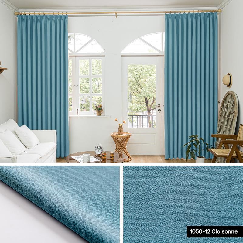 T0020 new curtain fallen leaves jacquard fabric blackout light milk tea color curtains living room bedroom curtains finished products