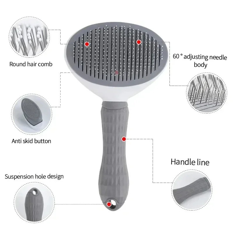 Pet Dog Brush Cat Comb Self Cleaning Hair Remover For Dogs Cats Grooming Tools Pets Dematting Accessories 251110