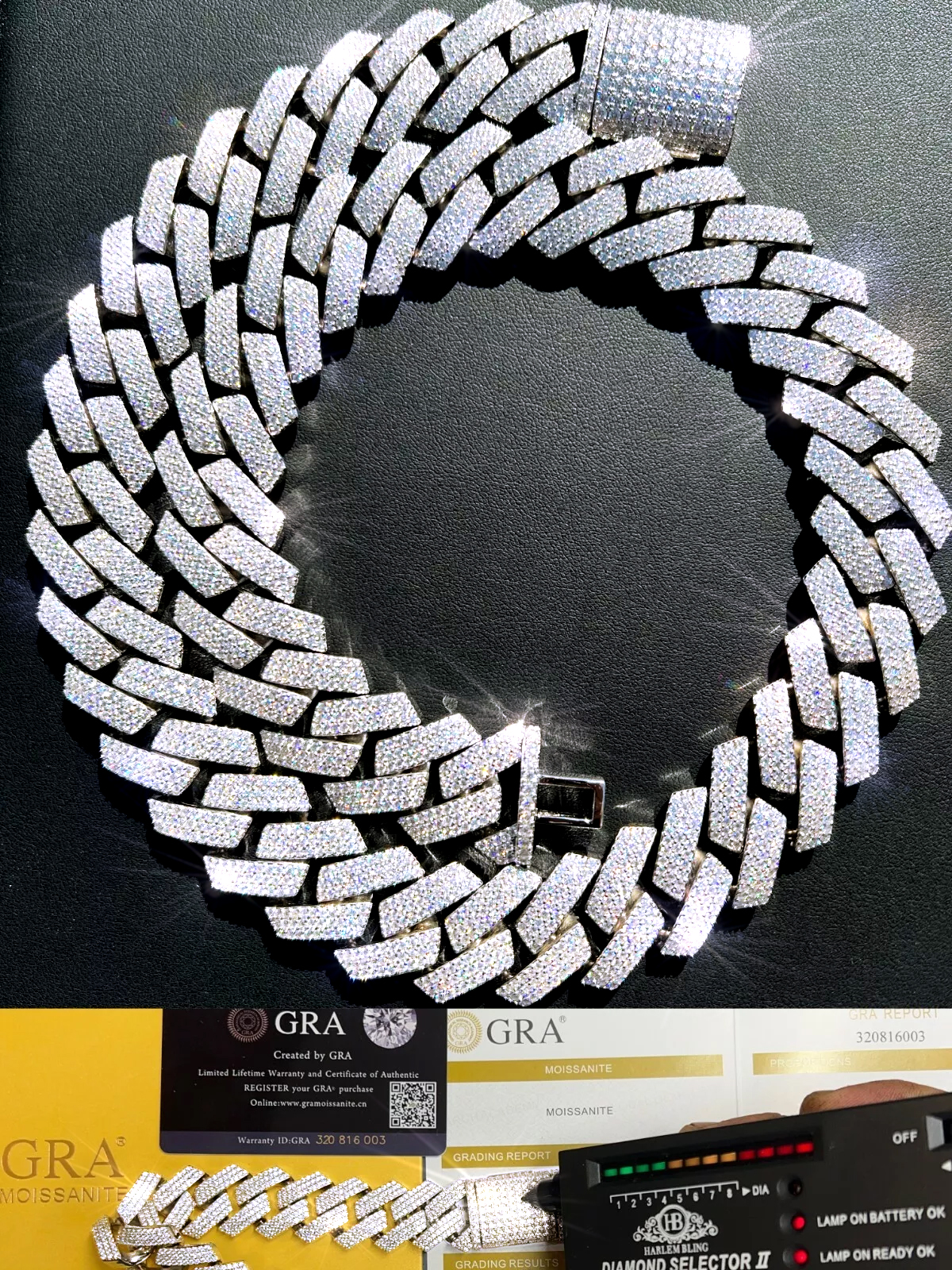 Hip Hop Inspired Men's Gold Cuban Link Necklace Featuring Moissanite - 12mm Chain