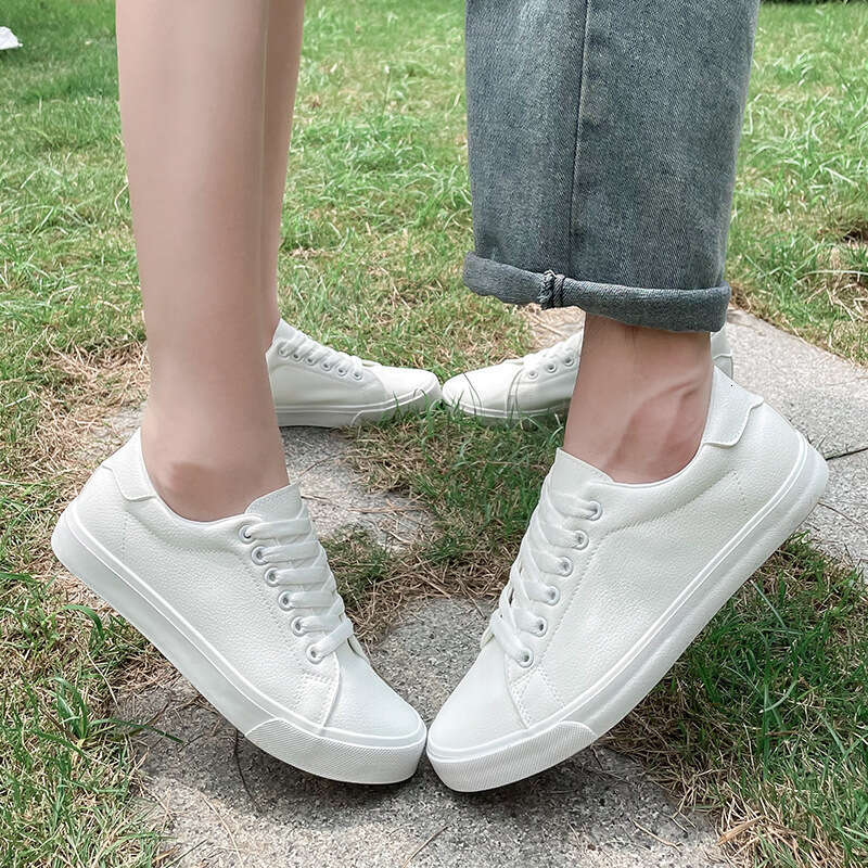 Free shipping Style White Sneakers Unisex Flat for Teenagers Students Couples Sports Men All zhanyishengli Seasons Campus Men's Shoes