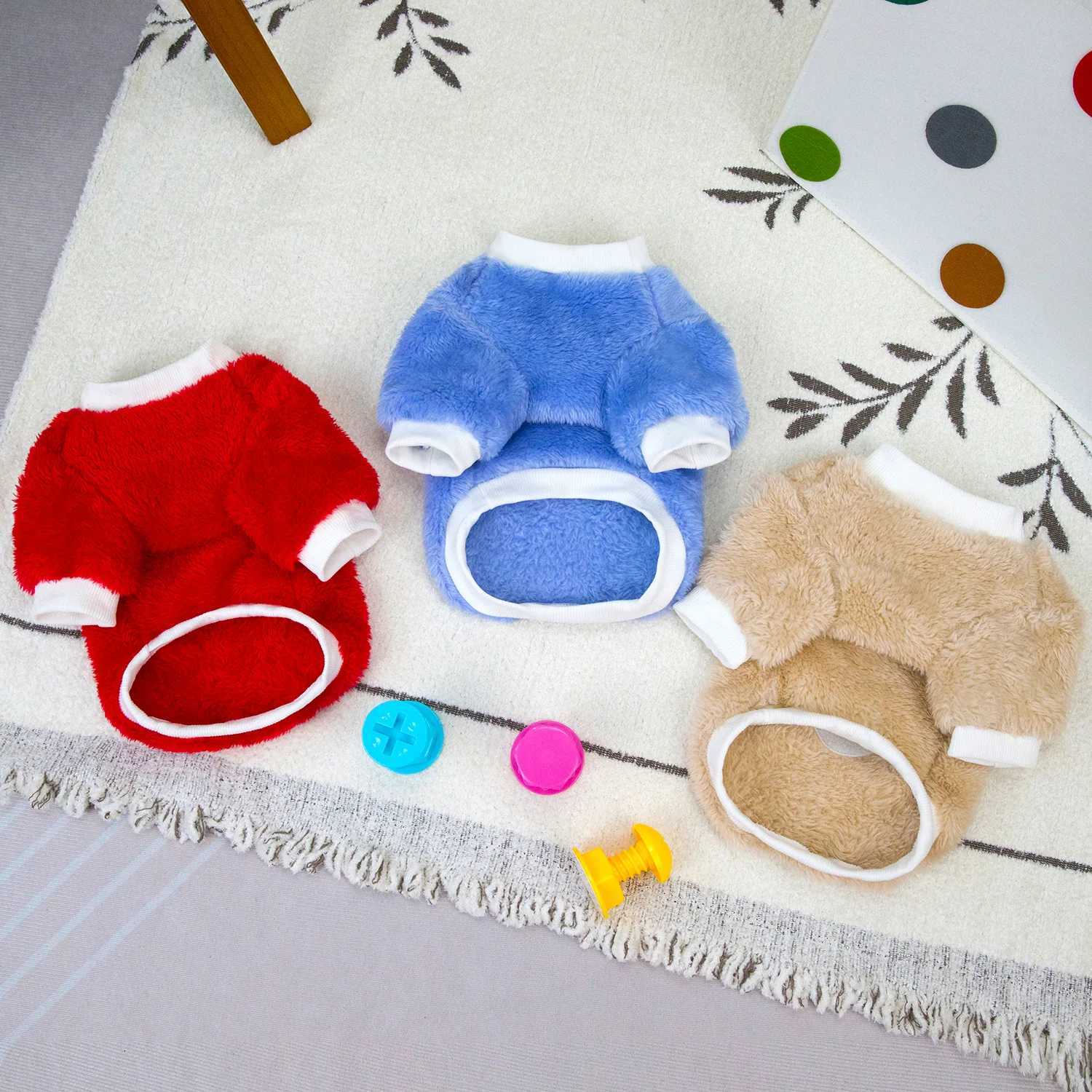 3D Bear Designer Small Dog Sweater Winter Plush Clothing for Dogs Puppy Soft Coat Fleece Warm Clothes for Poodle Cat CostumeM251111