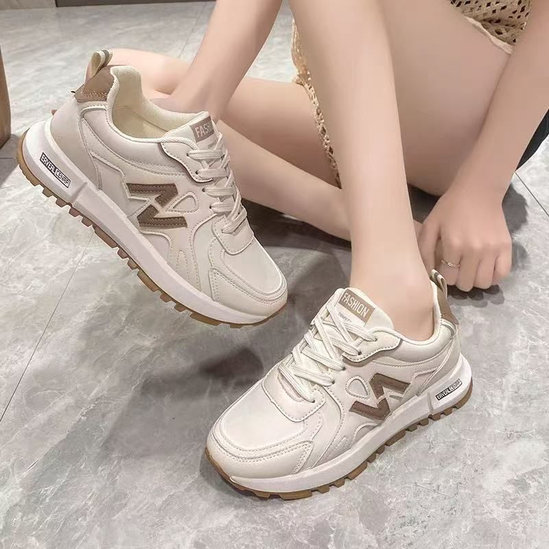 Sneakers Women's Spring Autumn 2025 New Versatile Non-slip Casual Women's Shoes Soft Sole Lightweight Running White Shoes Soft-soled Lightwe