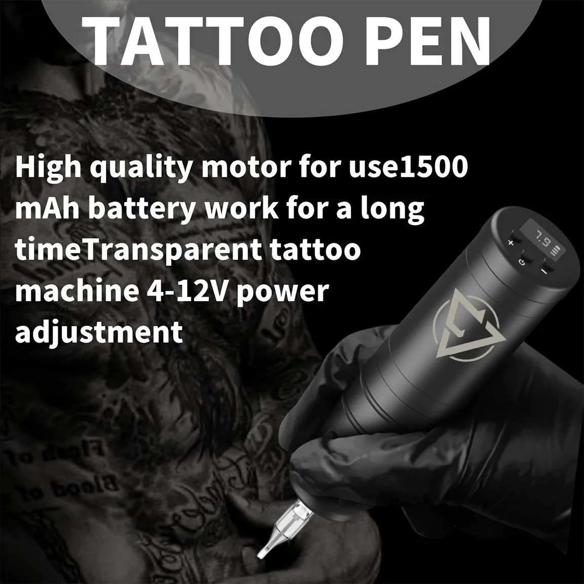 Wireless Tattoo Machine 1500mah Battery 6 Hours Life Pen anent Makeup Machines Supplies 251103