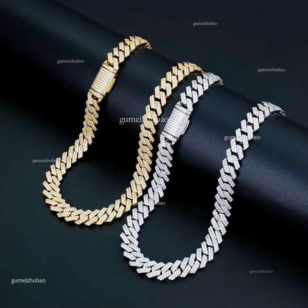 New Store Discount Wholesale Hiphop 10mm Infinity Sier Miami Men Iced Out Vvs Dia Moissanite Cuban k Chain Necklace