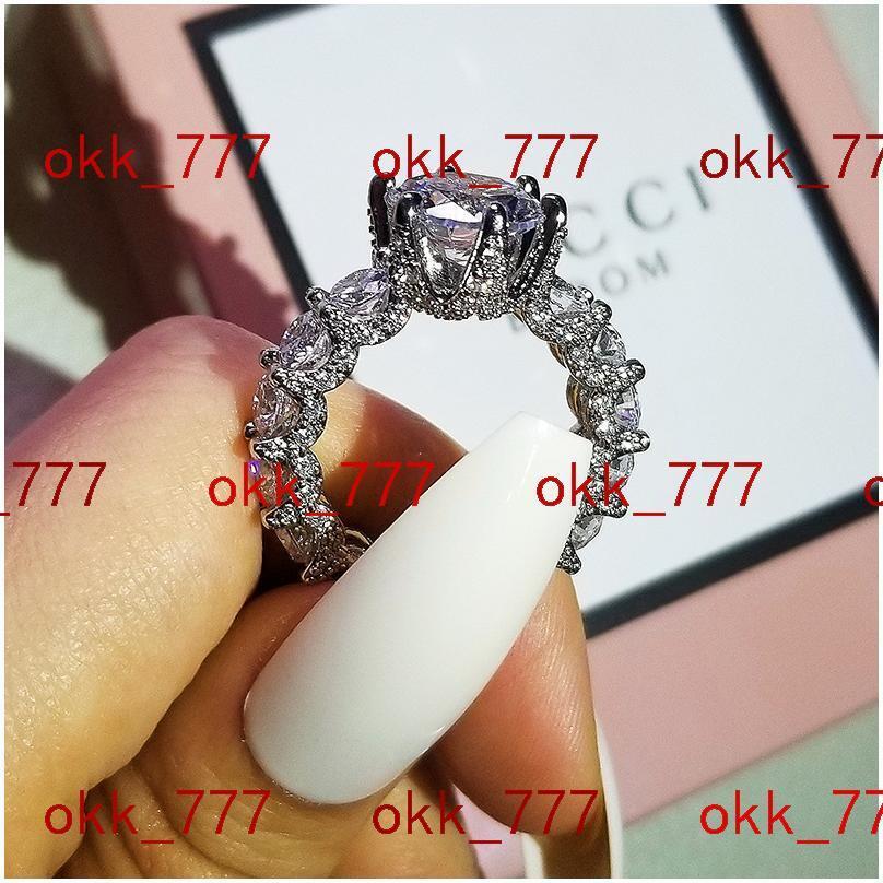 Fashion Jewelry Rings 10 Gram Signet 24K 18K Gold Stainless Steel MenS Couples Turkish for Girls Wedding 2 Rows Moissanite Ring