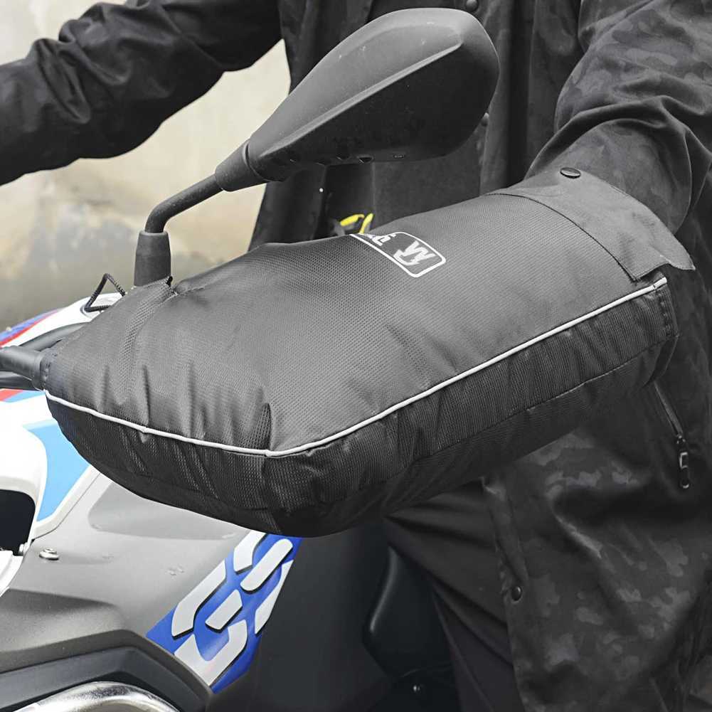 Waterproof Motorcycle Handlebar Muffs Hand Protector Winter Windproof Thickened Warm Thermal Mobile Handle Bar Cover Gloves S25118{category}