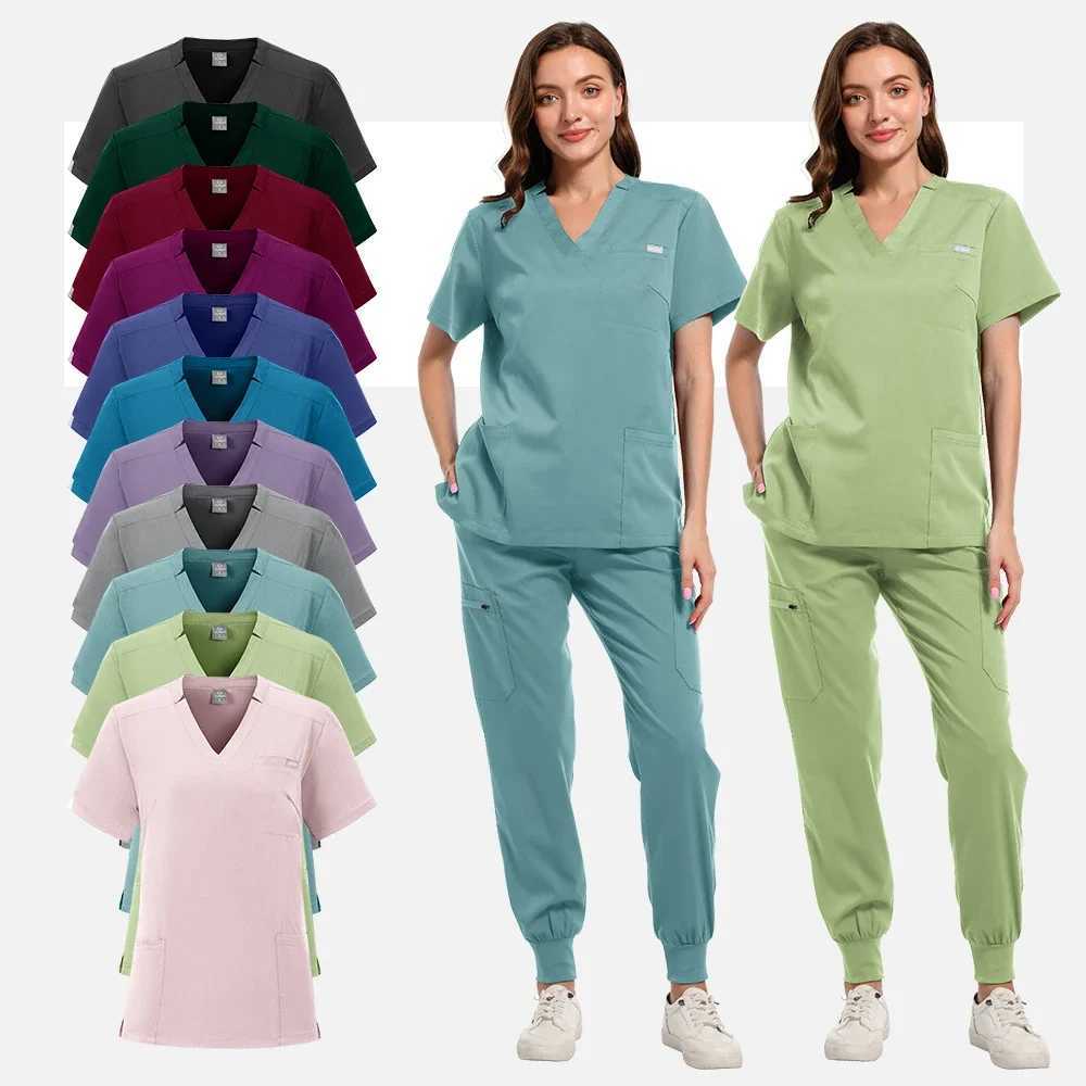 High Quty Medical Women Scrubs Sets Hospital Surgery Dental Clinic Beauty Spa Sn Lab Workwear Clothes Nurses Accessories X2504107