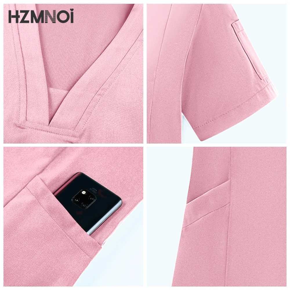 Nursing Scrubs Women Uniforms Pet Grooming Scrub Set Short Slve V-neck Top and Pants Doctor Suits Medical Surgery Work Clothes X250410