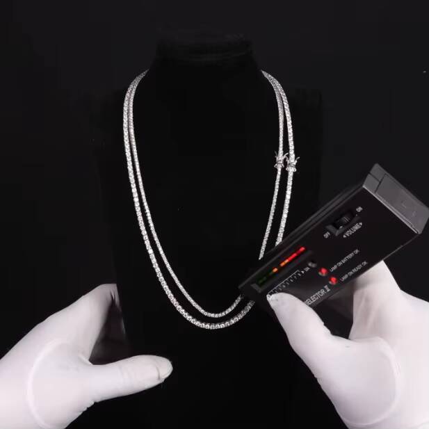 Lab Grown Diamond Tennis Chain Necklace Bracelet CVD IGI Certified Vvs Iced Out 925 Silver Diamond Chain