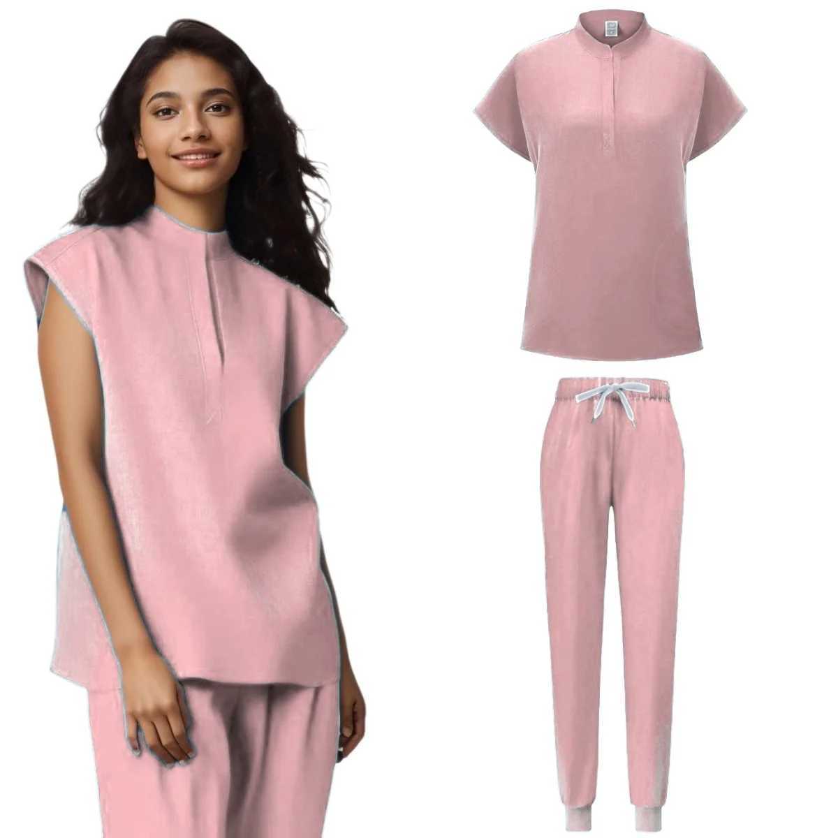 Womens medical uniforms washer sets hospital surgical gowns short slip tops underwear nursing accessories doctors clothing X250410