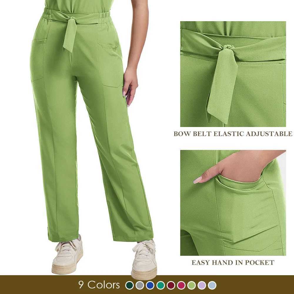 Beauty Sn Workwear Medical Clinical Pockets Scrubs Tops Straight Pants Spa Doctor Nursing Surgical Uniforms Woman Scrubs Sets X250410