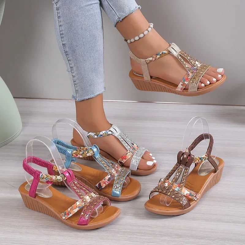 Womens Summer Wedge Bohemian Rhine River Casual Platform Sandals Womens Peeping Toes Outdoor Beach Shoes 34-43XJ250410