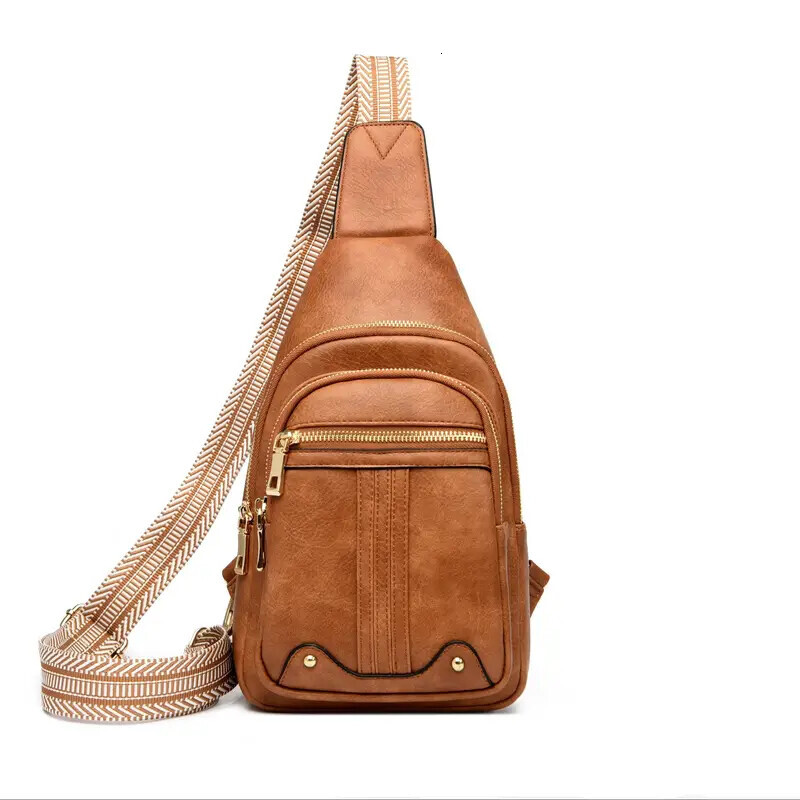 FL- Sling Bag Crossbody Bags for Women, Fanny Packs for Women Chest Bag for Work Shopping Pack Crossbody Purse , Brown, Small, Sling Bag