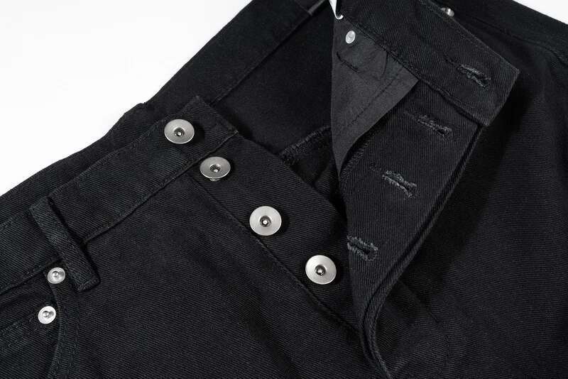 Brand New Classic Rick Folding Zipper Slim Fit Straight PANT Cotton Denim Pants Comfort Casual Jeans