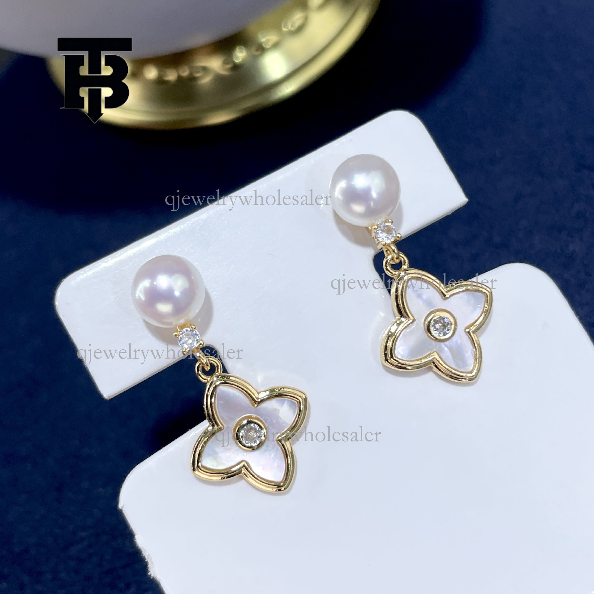 TB BHULAMTE Designer S925 Silver Needle Earrings Hot Natural Freshwater Mother Of Pearl Jewelry High End Simple Elegant And Versatile Women's Lux
