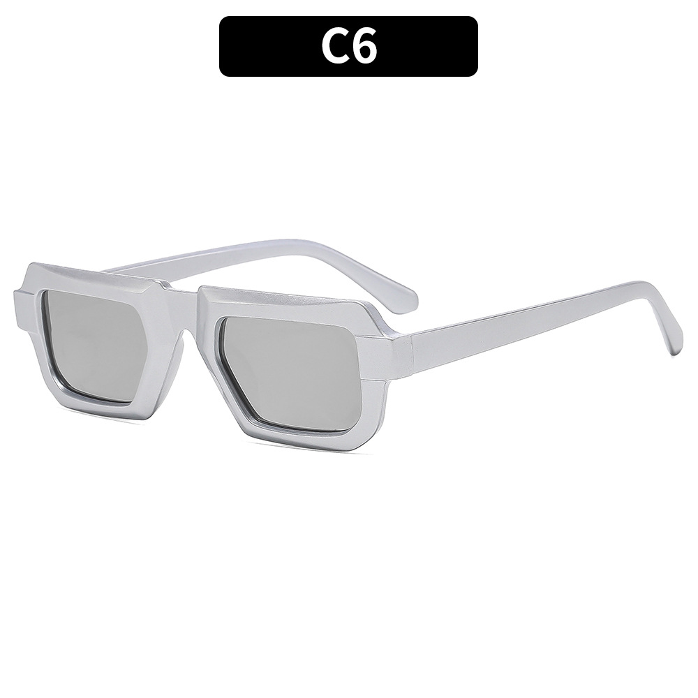 Men Square Minimalist Fashion Sunglasses UV 400 Protection European American Trendy Outdoor Sun Glasses