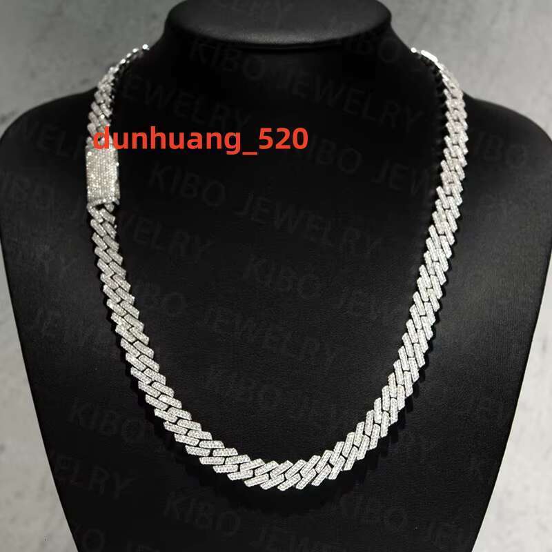 Fashion Coutom Men Ice Miami 8Mm Real S Sterg Sier Vvs Moissanite Dog Cuban K Necklace Chains