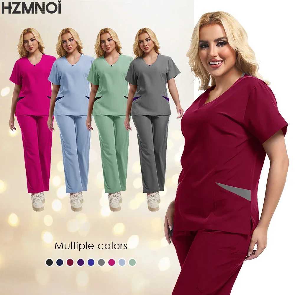 Medical Uniform Scrubs Nursing Designer Operating Room Health Medical Blouses Scrub Set Women Scrubs Women Jogger Set X250410