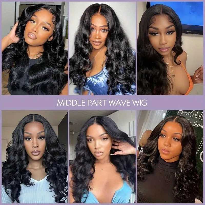200 Density Human Hair Wig13x4 HD Lace Closure Pre Plucked Pre-Cut Wig Natural Black Color Ready-to-Wear Wig Natural LookT251111