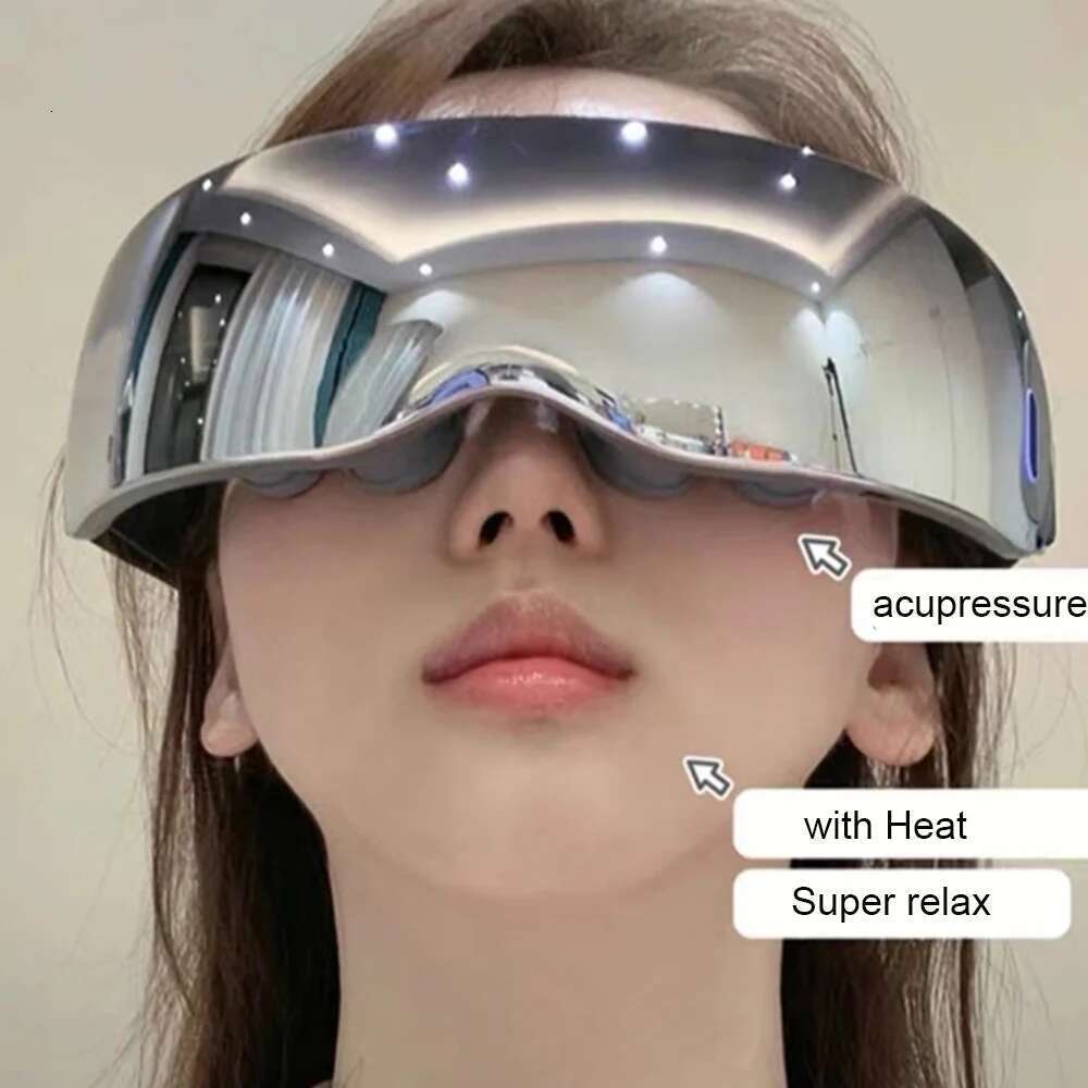 New Device Heating Vibration Instrument Acupressure Eye Massager With 12 Massage Heads Super Relax