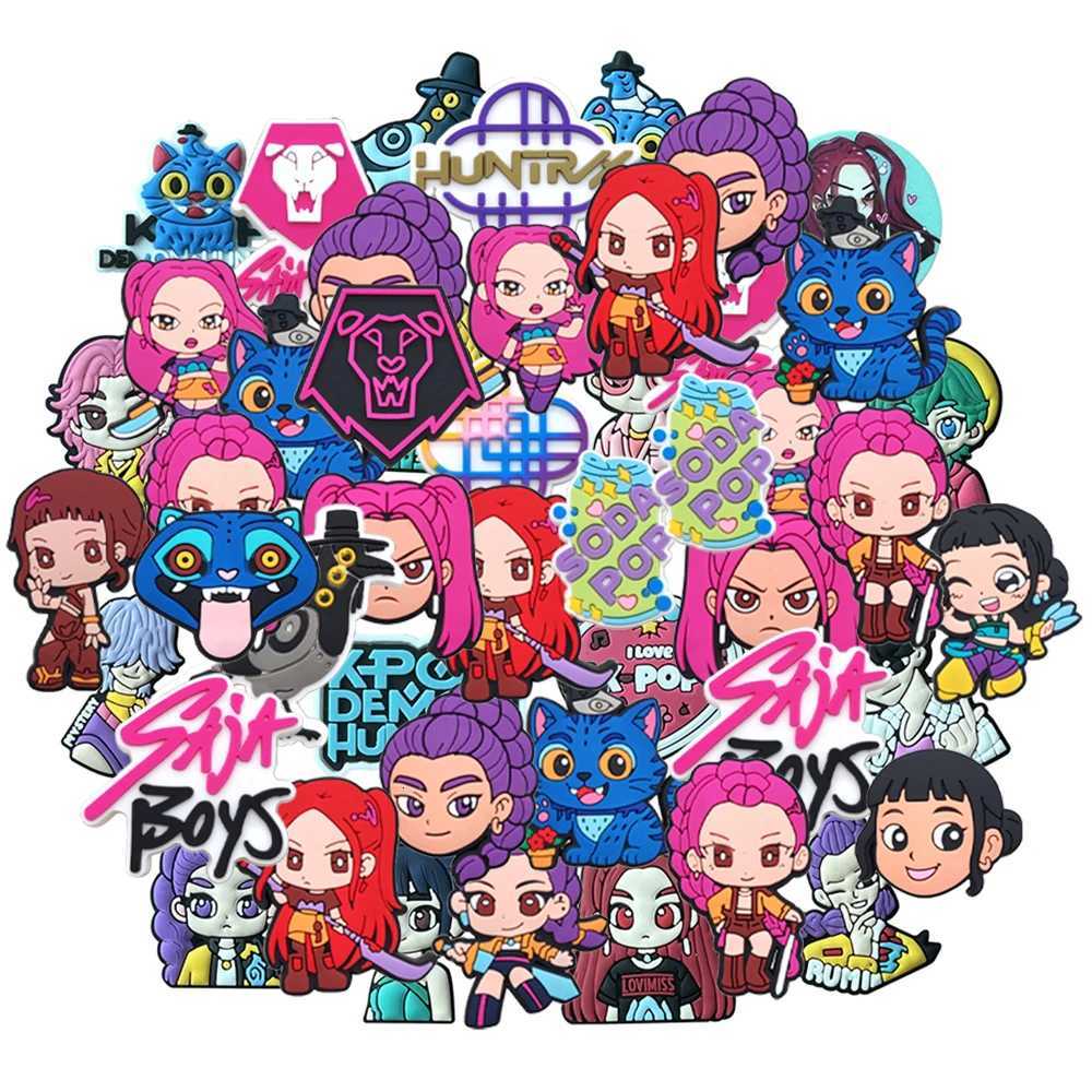 18-100pcs KPop Demon Hunters Shoe Charms For Clogs Ghost Shoe Decoration Premium Quality Popular Shoe Accessories Great Gift Z251111