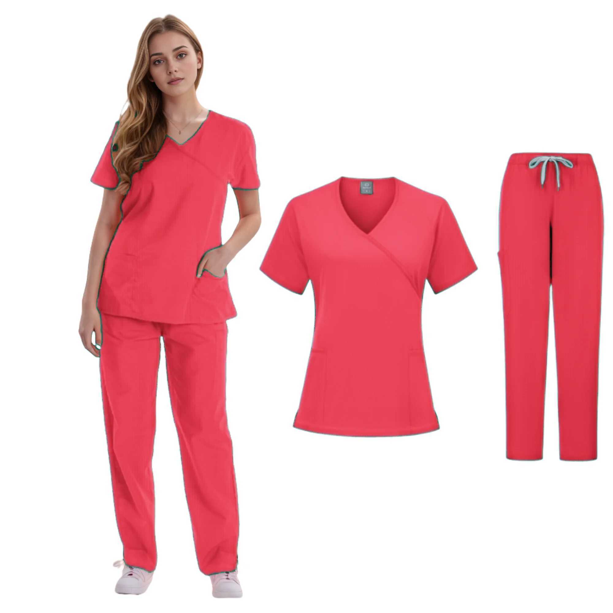 Clinical Uniforms Woman Uniforme Clinica Dental Joggers Scrubs Suit Medical Hospital Scrubs Uniform Set Spa Work Clothes X250410