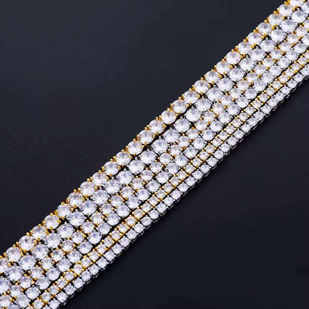 Wholesale Price 925 Silver with 5A Quality CZ Diamond 3mm-5mm Wide Tennis Necklace/bracelet Chain