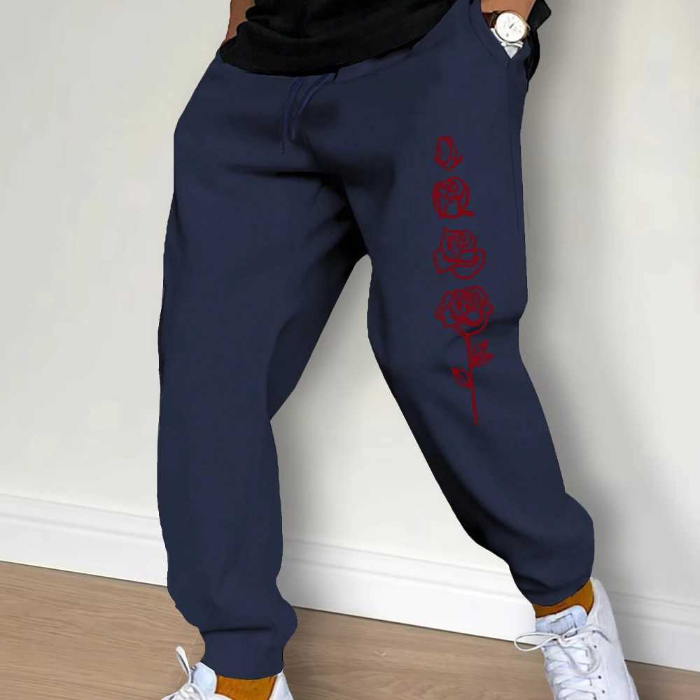Mens printed clothing Trouser Drawstring casual pants sports pants autumn and winter jogging and fitness pantsXJ250410