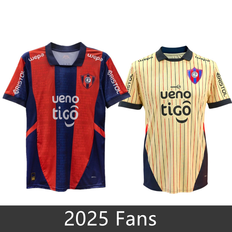 25 26 Cerro Porteno T.PORTILLO Mens Soccer Jerseys J.ITURBE FERNANDO CECILIO D. J.MOREL A.FARINA Home Away Football Shirt Adult Uniforms