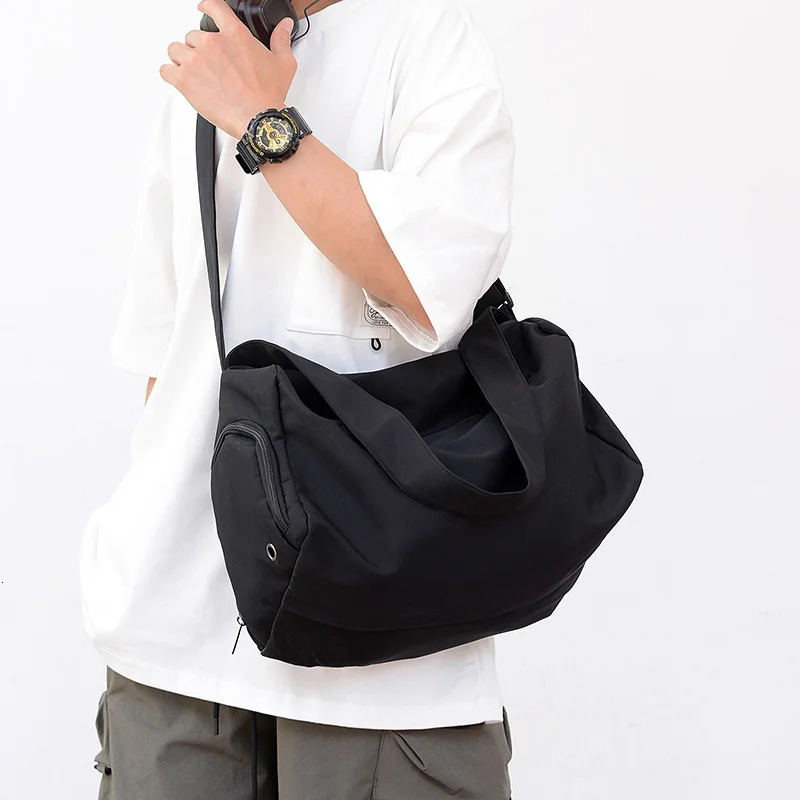 Solid Color Travel Storage Bag Womens Shoulder Bag Sports Fitness Bag Large Capacity Handheld Tote Bag Travel Handbag 251110