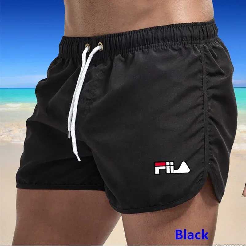 2025 mens fast drying breathable multi-color printed beach shorts three-way casual sports shortsW250410