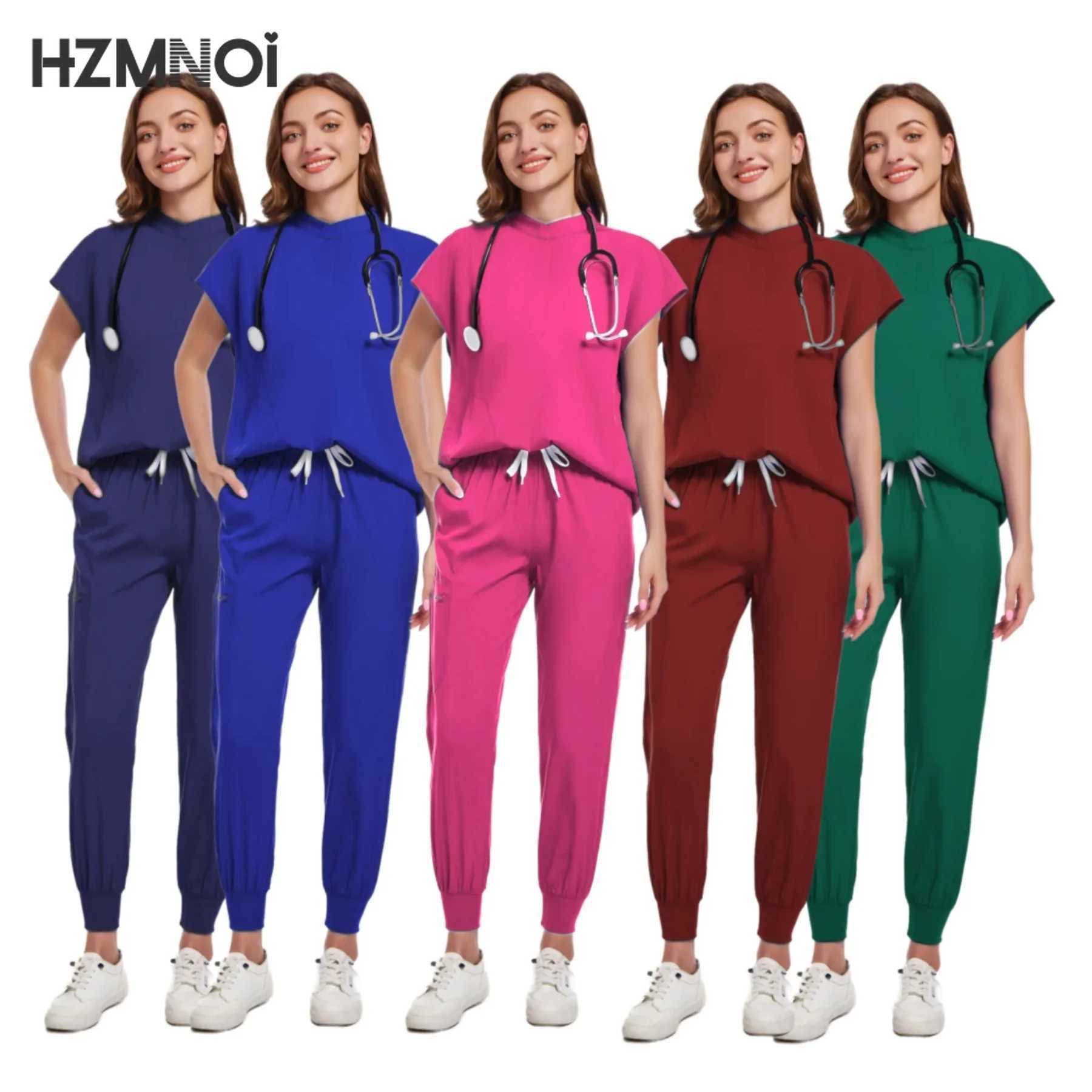 Medical Uniform Surgical Uniforms Woman Scrub Set Doctor Nurse Workwear Clinical Overalls Beauty Sn Top Pants Nursing Clothes X250410