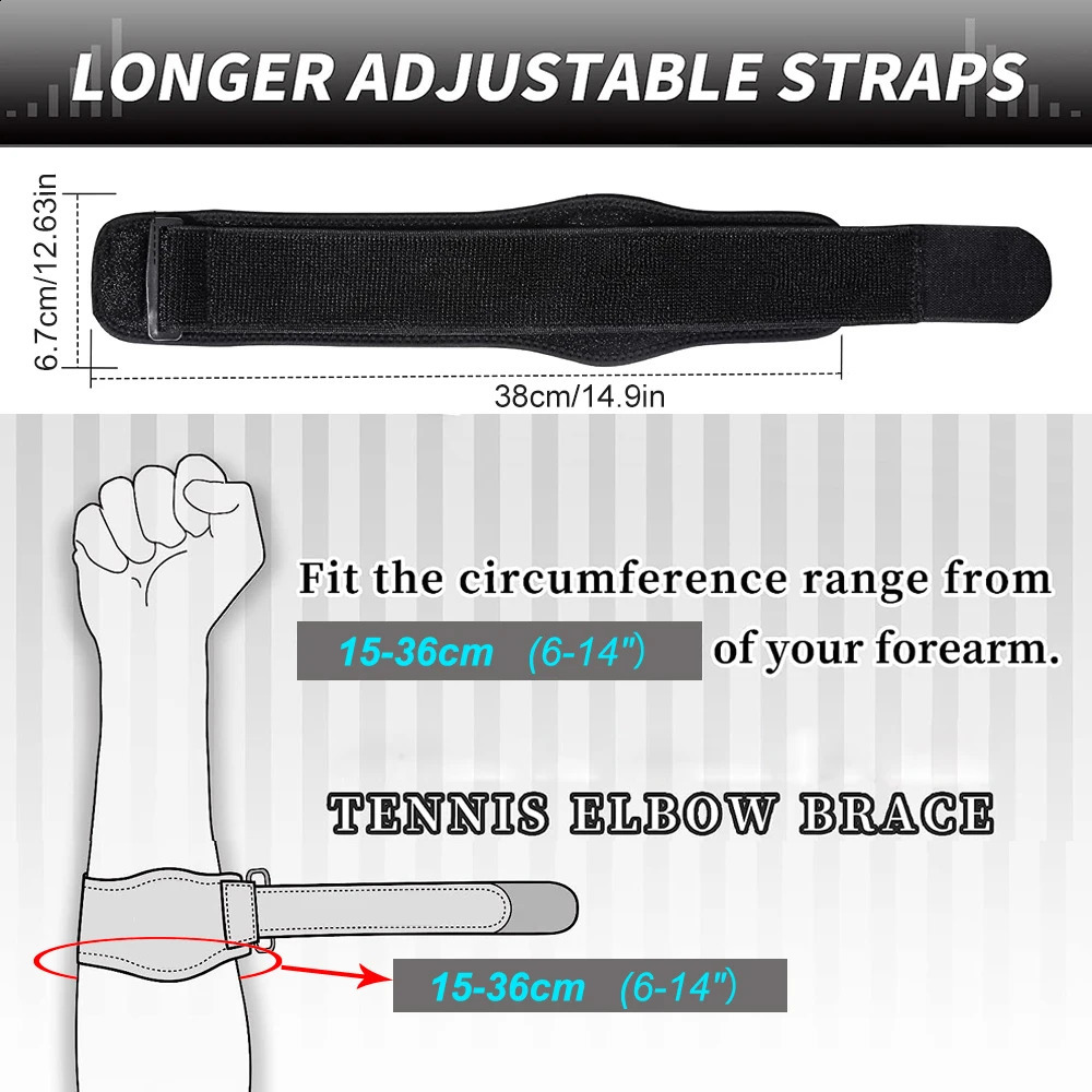 1PCS Adjustbale Tennis Elbow Support Guard Pads Golfers Strap Elbow Lateral Pain Syndrome Epicondylitis Brace 250410