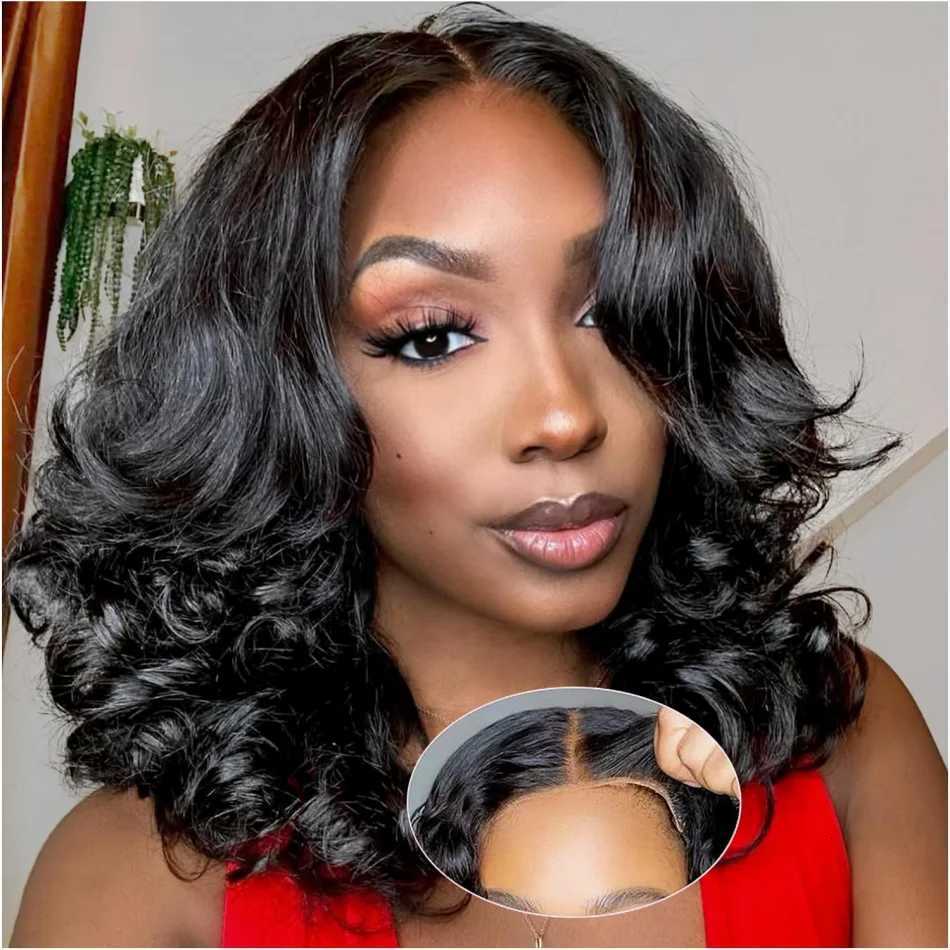 Bob Wig 5X5 Hd Lace Closure Wig Short Glueless Body Wave Human Hair Wigs 13X6 Hd Lace Wigs 220 Density 8 16 Inch For Black WomenT251111