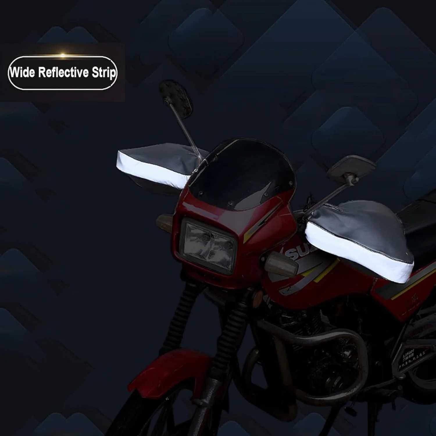 2PCS Winter Electric Bike Gloves Windproof Warm Thickened Handle Cover Comfortable Plush Handlebar Mitten For Bicycle Motorcycle S25118