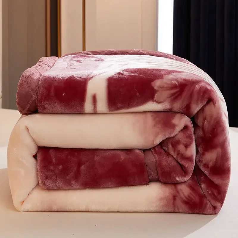 150x200cm Raschel Blanket Thick Double-layer Soft Plush Quilt Double Sided Velvet Winter Dormitory Office Sofa Warm Bed Sheet C251111