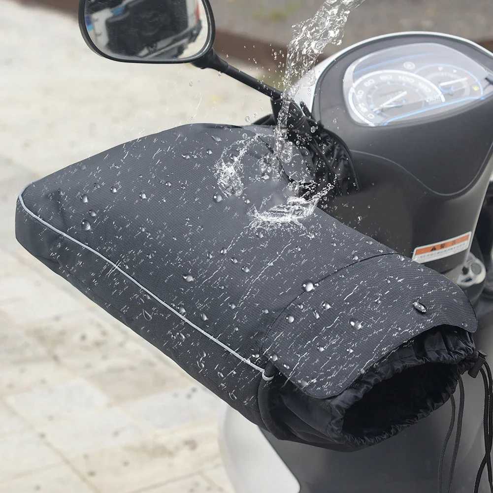 Motorcycle Thick Warm Handlebar Muff Waterproof Scooter Grip Handle Bar Muff Winter Protective Warmer Thermal Cover Gloves S25118{category}