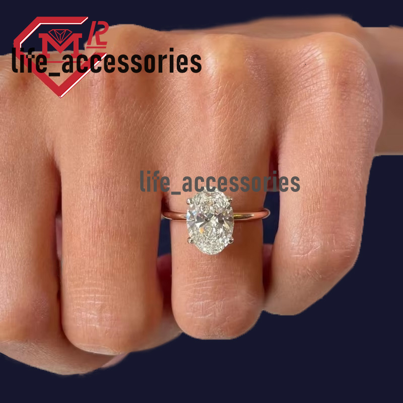 Solid 14k Yellow Gold Engagement Ring IGI Certificate E VS1 3.30ct Oval Cut Lab Diamond Ring