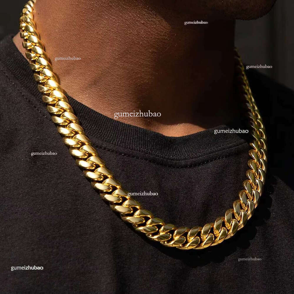 Hip Hop Men Woman Jewelry Moissanite Dia Miami Sier Iced Out Cuban k Chain 14K Gold Real
