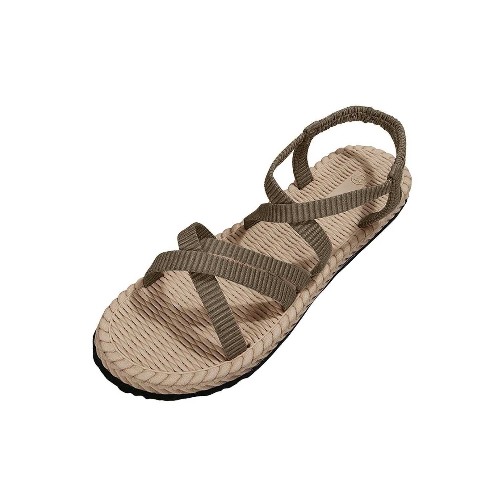 Womens Fi flat shoes open toe sandals comfortable casual shoes slippers Bohemian style casual sandals Sandali Piatti slippersXJ250410