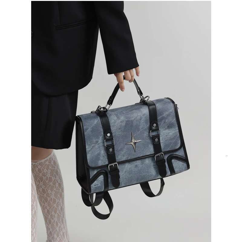 Women's Bags All-match 2025 New Tide Students Shoulder Slung Tote Bags Summer Large-capacity Retro Girl Backpack