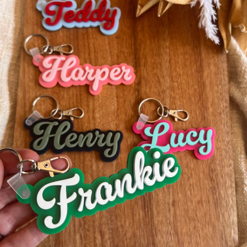 Customized Name Keychain Customized Backpack 3D Name Label Keychain Wedding Gift 250409